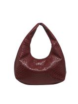 Bolsa Floerns Vintage Leather Tote Shoulder Rust Red
