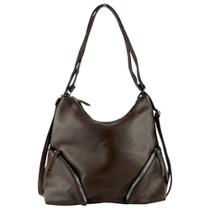 Bolsa Focus Feminina Preta E Marrom Com Detalhes 0115