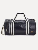 Bolsa Fred Perry Masculina Classic Barrel Off-White/Azul Marinho
