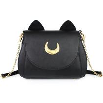 Bolsa FZ FANTASTIC ZONE Moon Luna Cat em couro gótico Bolsa FZ FANTASTIC ZONE Moon Luna Cat em couro gótico