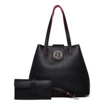 Bolsa GABI Feminina Preta Marca Josy Anny Tira Colo De Ombro + Carteira Bolsa GABI Feminina Preta Marca Josy Anny Tira Colo De Ombro + Carteira