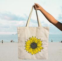 Bolsa Girassol Ecobag Sustentável Cor Cru
