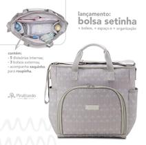 Bolsa Grande Cinza. Coleção Setinha.