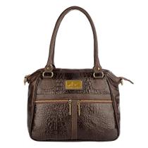 Bolsa grande de couro Luana café Feminino