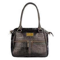 Bolsa grande de couro Luana preta Feminino