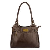 Bolsa grande de couro Lúcia café Feminino
