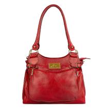 Bolsa grande de couro Lúcia vermelha Feminino