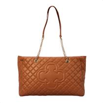 Bolsa Grande De Couro Preta Matelassê Capodarte