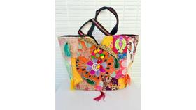 Bolsa Grande Indiana De Patchwork Colorida - Cod.020
