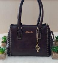 Bolsa grande marrom escura