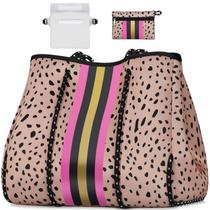 Bolsa Grande Multifuncional de Neopreno IBFUN para Playa Rosa Leopardo Bolsa Grande Multifuncional de Neopreno IBFUN para Playa Rosa Leopardo