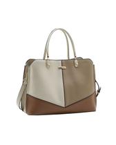 Bolsa Grande Patchwork Classico - Alça de Mão - Chenson 3485676 - Natural