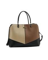 Bolsa Grande Patchwork Classico - Alça de Mão - Chenson 3485676 - Preto