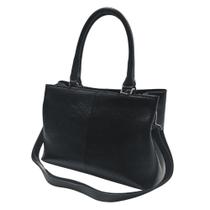 Bolsa Grande Retângulo Couro Preto Bolsa Grande Retângulo Couro Preto