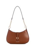 Bolsa Guess Carrie Top Zip Shoulder Bag Marrom - VG989618 Bolsa Guess Carrie Top Zip Shoulder Bag Marrom - VG989618