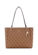 Bolsa GUESS Noelle Small Noel Tote Latte Logo para mulheres