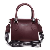 Bolsa Hello Griff Feminina Pequena De Lado Transversal De Ombro E Mão Alça Gorgurão