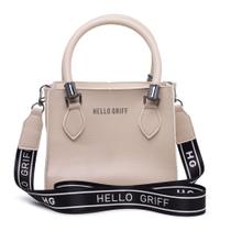 Bolsa Hello Griff Feminina Pequena De Lado Transversal De Ombro E Mão Alça Gorgurão