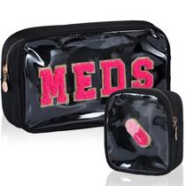 Bolsa Hillban Medicine Chenille Letter Preppy Travel, 2 unidades Bolsa Hillban Medicine Chenille Letter Preppy Travel, 2 unidades