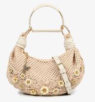 Bolsa Hobo Florescer Ráfia