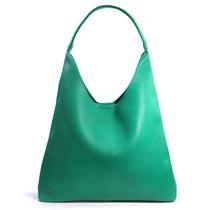 Bolsa Hobo HOXIS de material vegano macio para mulheres (verde)