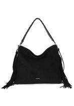 Bolsa Hobo Média de Ombro em Camurça com Franja Up4you Bolsa Hobo Média de Ombro em Camurça com Franja Up4you