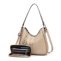 Bolsa Hobo Montana West para mulheres com conjunto de carteira