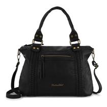 Bolsa Hobo Montana West preta de couro macio lavado MWC-581BK