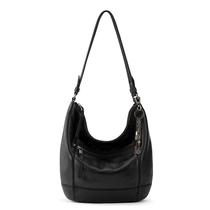 Bolsa Hobo The Sak Sequoia em couro preta para mulheres