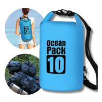 Bolsa Impermeável 10 Litros a Prova D'agua Saco de Natação Pesca Praia
