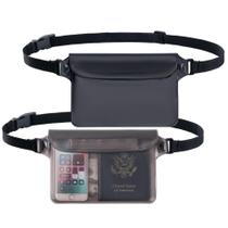 Bolsa impermeável CADONO, pacote com 2 unidades com alça de cintura ajustável cinza+preta