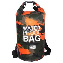 Bolsa Impermeável Com 2 Alças Saco Bag Estanque 20 Litros Para Camping Acampamento ao Ar Livre Esporte Aventura e Lazer