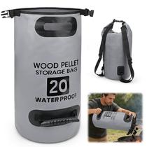 Bolsa impermeável para armazenamento de pellets de madeira Mydrissu 20 L cinza
