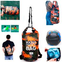 Bolsa Impermeável Saco Bag Estanque 10 Lts Camping Trilha Praia Pesca Canoagem Jetski Motociclismo Ciclismo