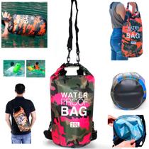 Bolsa Impermeável Saco Bag Estanque 20 Lts Camping Trilha Praia Pesca Canoagem Jetski Motociclismo Ciclismo