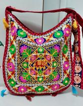 Bolsa Indiana Bordada Média Colorida Cod 01