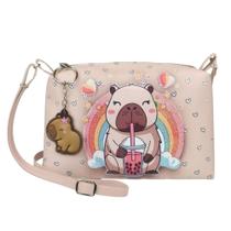Bolsa Infantil Capivara Com Glitter Menina Magicc Mi-228 Bolsa Infantil Capivara Com Glitter Menina Magicc Mi-228