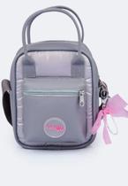 Bolsa Infantil Feminina Laço Organza Cinza 600.1411 Bolsa Infantil Feminina Laço Organza Cinza 600.1411