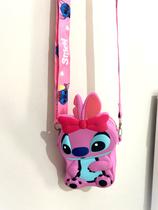 Bolsa Infantil Lilo Stitch Menina Fofa Leve Passeio Escola Cor:Rosa