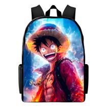 Bolsa Infantil Masculina Personalizada One Piece Mochila Escolar Top Reforçada - Kaut