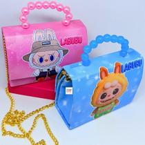 Bolsa Infantil Menina Mini Bag Cute alça Mão Pérola Bolsinha Personagem Labubu Corrente transversal Blogueirinha Moda Bolsa Infantil Menina Mini Bag Cute alça Mão Pérola Bolsinha Personagem Labubu Corrente transversal Blogueirinha Moda
