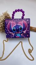 Bolsa Infantil Menina Stitch Criança Bolsinha Pequena Blogueira Festa Ombro