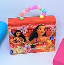 Bolsa Infantil Mini Bag Cute Alça Corrente Transversal Princesa Disney Moana Filme Bolsinha de Mão Pérola para Passeio Bolsa Infantil Mini Bag Cute Alça Corrente Transversal Princesa Disney Moana Filme Bolsinha de Mão Pérola para Passeio