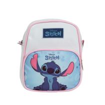 Bolsa Infantil Mini Mochila Stitch Alça Costas Transversal