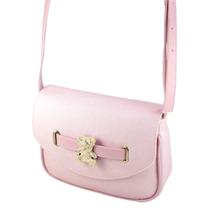 Bolsa Infantil Pampili Detalhe para esse Urso Dourado Rosa Glacê