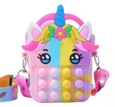 Bolsa Infantil Pop Bolha Silicone Divertida Vários Modelos