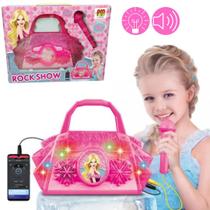Bolsa Infantil Rock Show Microfone Luz E Som Conecta Celular - DM Toys Presentes