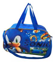 Bolsa Infantil Sacola Viagem Meninos Criança Sonic Grande F5 Bolsa Infantil Sacola Viagem Meninos Criança Sonic Grande F5