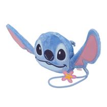 Bolsa Infantil Transversal Veludo Personagem Bibi Stitch