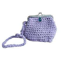 Bolsa Infantil violeta em fio de malha